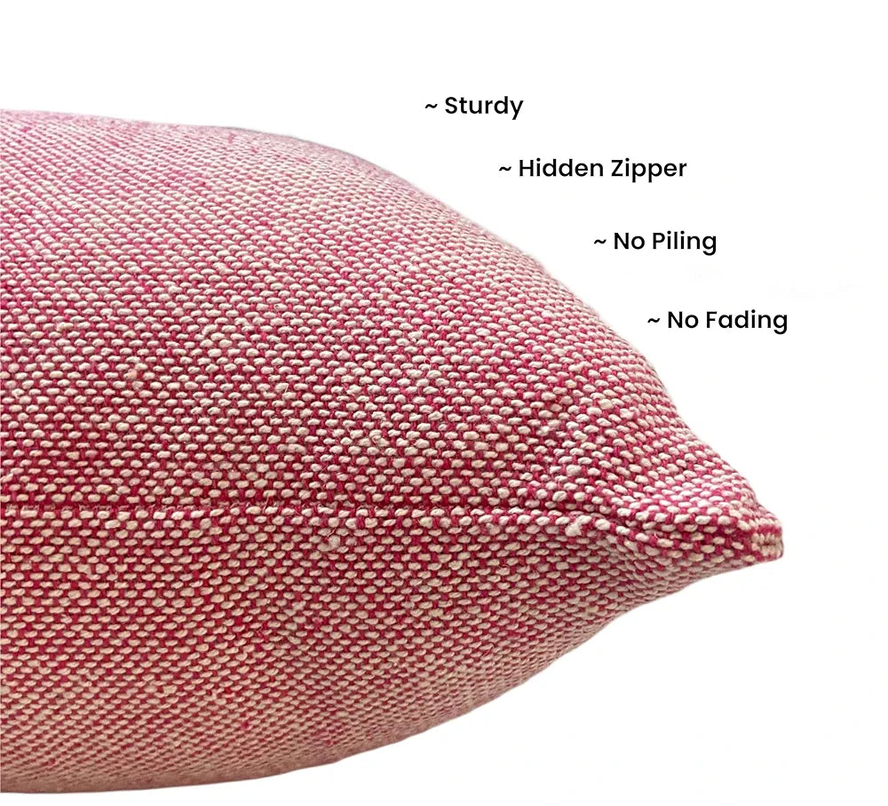 Sajavat Home Cotton Cushion Cover Colour Beige & Pink