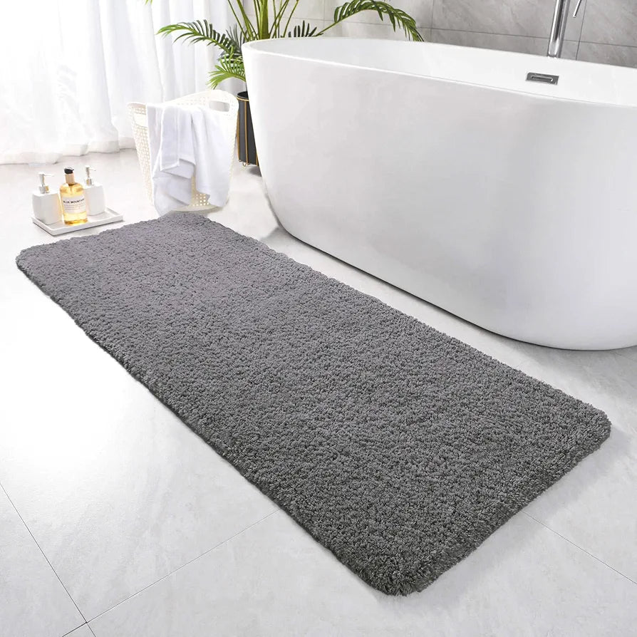 Luxe Home International Runner Super Soft Anti Skid Newman Rug For Bedroom  Rectangular Colour Silver