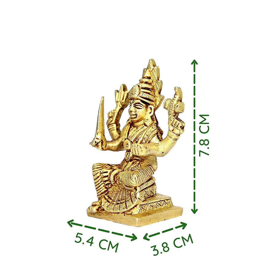 anciently Mariamman Statue Small | Brass Mariamman Idol | Mariamman Silai Small 7.8CM Height, Gold Colour