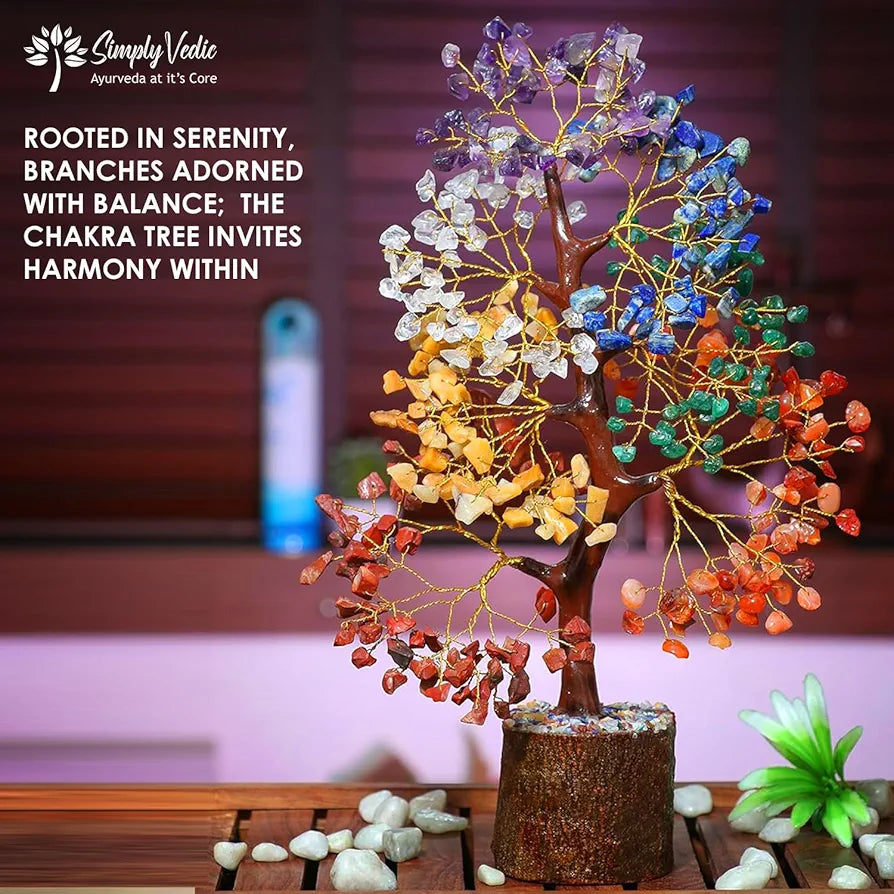 Simply Vedic 7 Chakra Crystal Tree 500 Beads