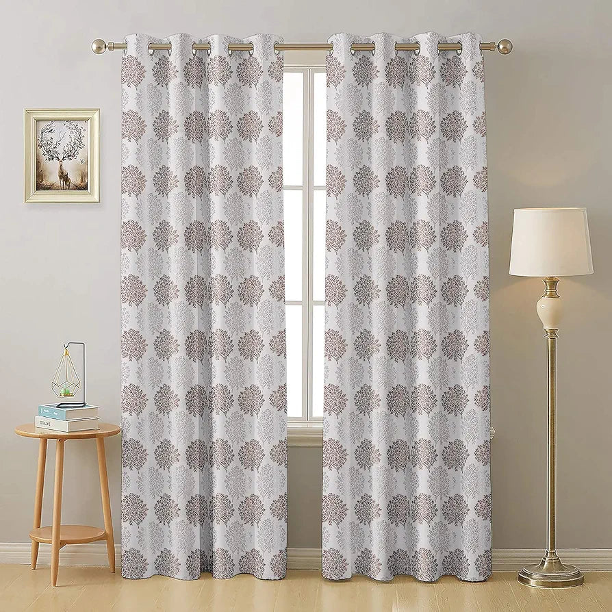 Cloth Fusion Curtains Long Door 9 Feet 1 Dark Brown