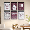 Kotart Baked With Love Restaurant Quotes Posters with Frame for Kitchen Wall Decoration