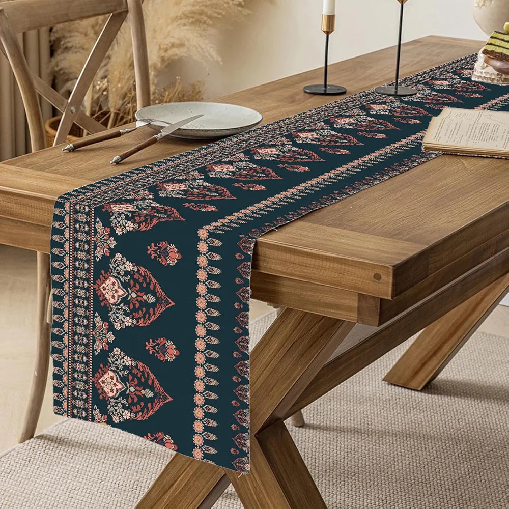 Ishro Home Premium Table Runner Colour The Blue