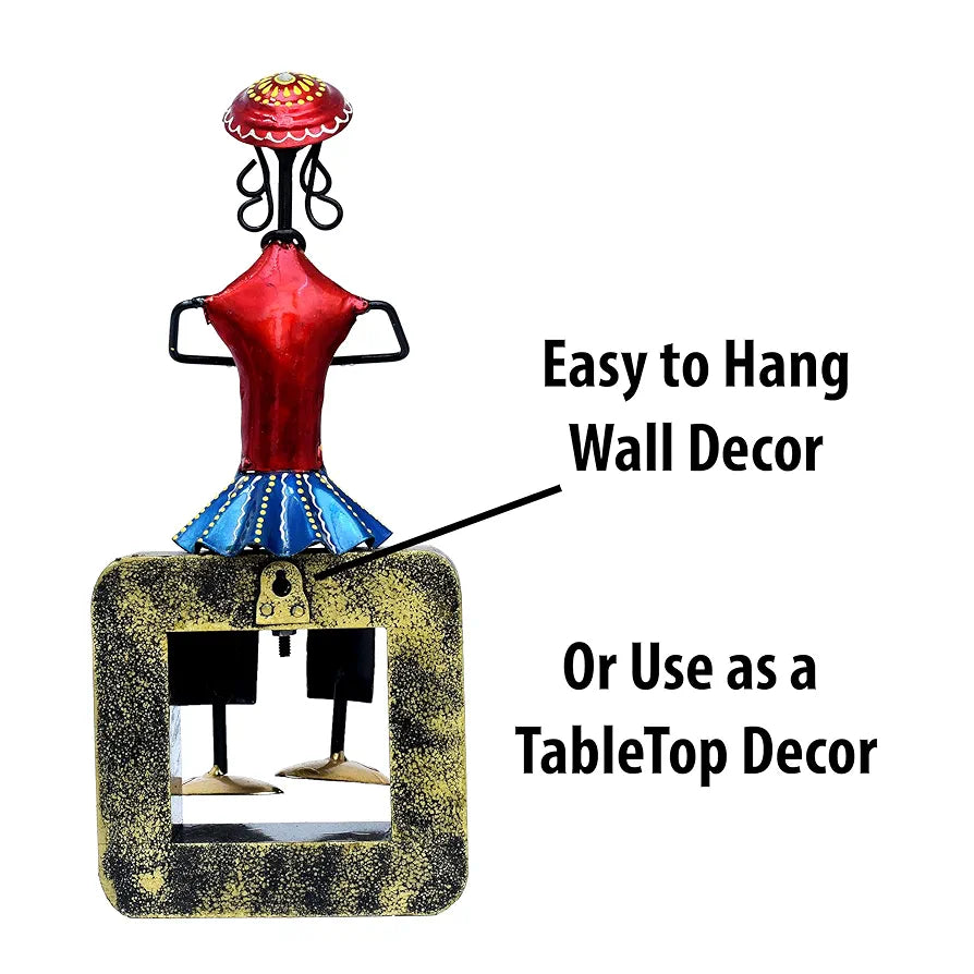 Kraftskala Musician Dolls Wall Hanging Metal Showpieces Handmade Iron