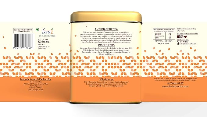 The Indian Chai - Anti Diabetic Tea - 100 gms