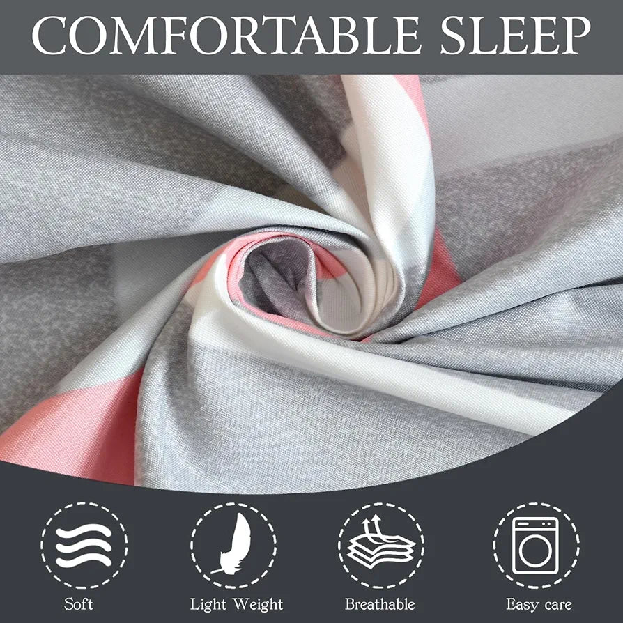 Fresh From Loom Wrinkle Free Hypo Allergenic Single Bedsheet for Single Bed Spread with 1 Pillow Covers 144 TC Circle Grey