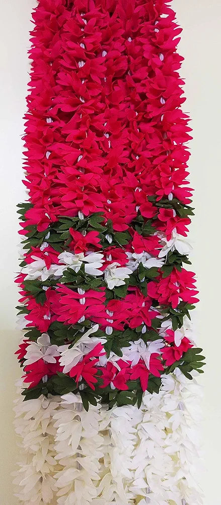 Afarza Choice Good Feel Good Artificial Flower Garland Toran p-pink-white Hanging 4 Pieces 5 Feet
