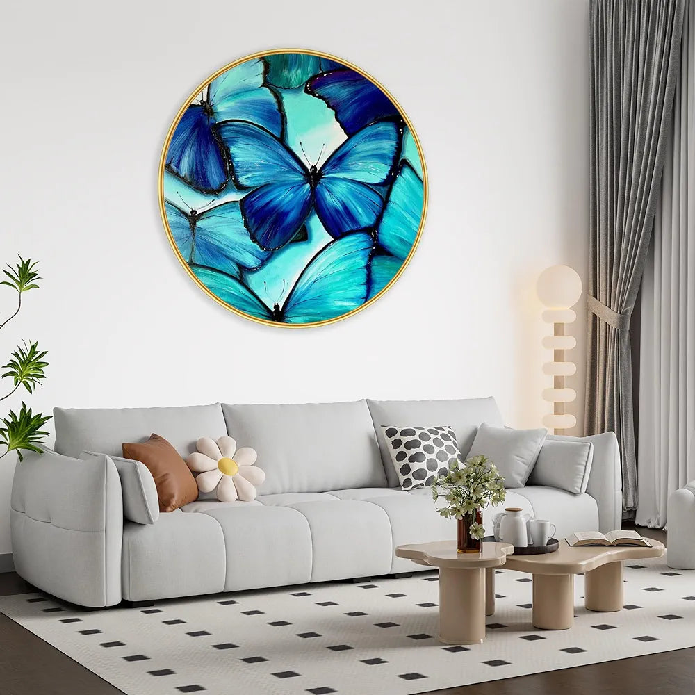 Livin'luxe paintings Butterfly modern art Premium Sparkle lamination Golden GR-40