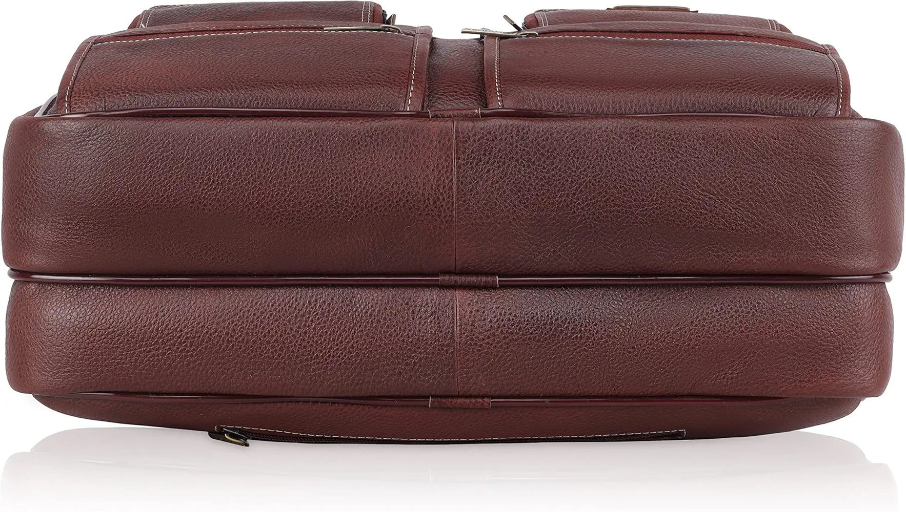 WildHorn Leather 15.6 inch Laptop Messenger Bag for Men I Multi- Pockets I Extra Storage I Carry Handles I Adjustable Strap