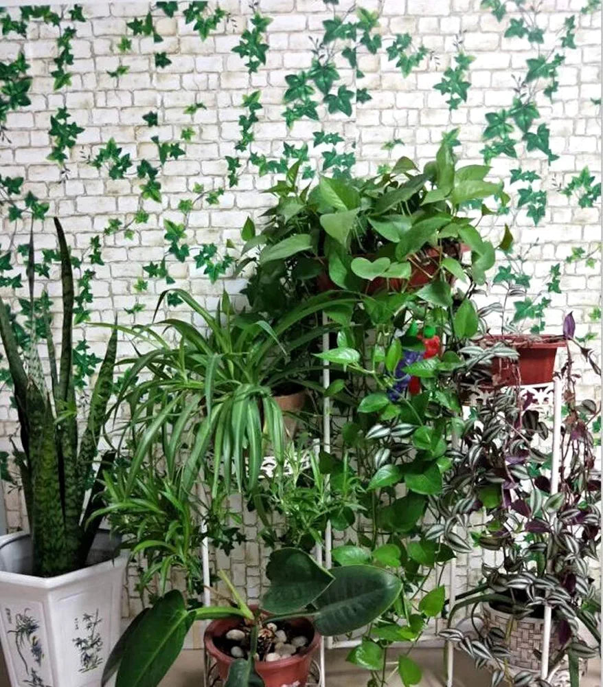 Jaamso Royals White Brick Stone Wall Papers for Home Brick Wallpaper 200cm X 45cm Multicolour