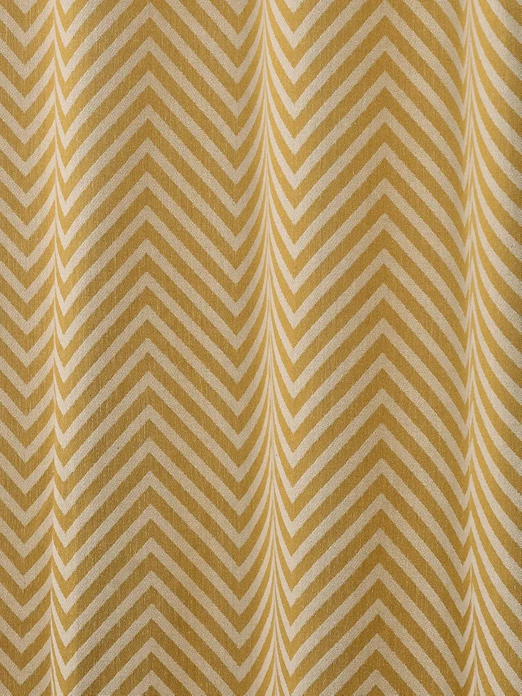 Saral Home Chevron Designer Curtains Yellow