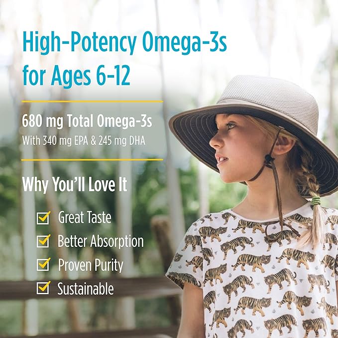 Nordic Naturals Ultimate Omega Junior Fish Oil Strawberry Flavour - 90 Mini Chewable Softgels