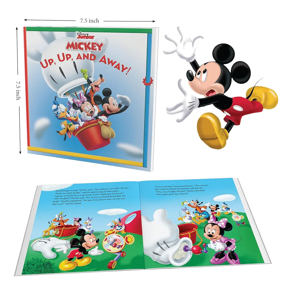 Disney Junior Mickey Book & Puzzles for Kids 4 Years and Above | Up,Up, and Away | 1 Book & 60 Piece Puzzles