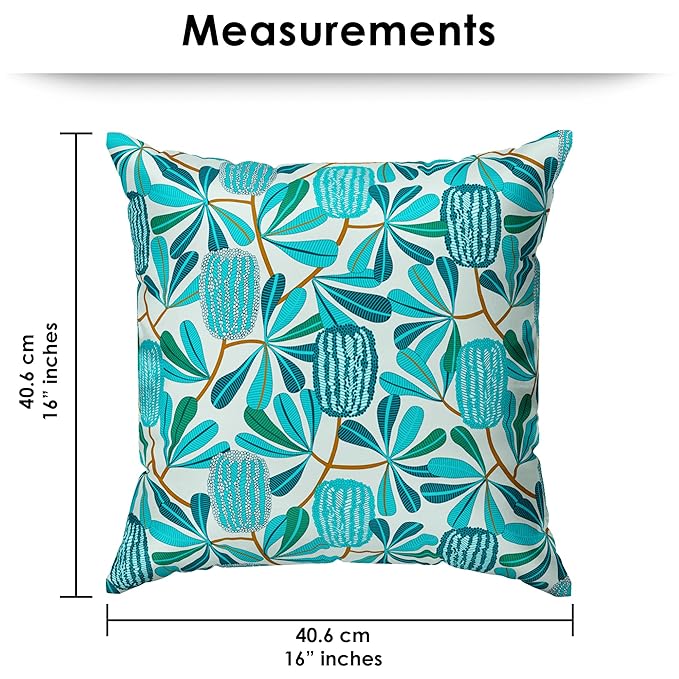 Story@Home Cushion Cover for Bedroom Living Room (Pack of 5 Pieces, Aqua Blue)