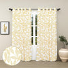 Haus & kinder Cotton Curtains Set of 2 for Bedroom Window Door Curtains | Colour Line Art Yellow