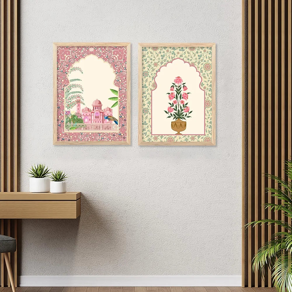 Kotart Madhubani Art Paintings with Frame Pack of 6 A