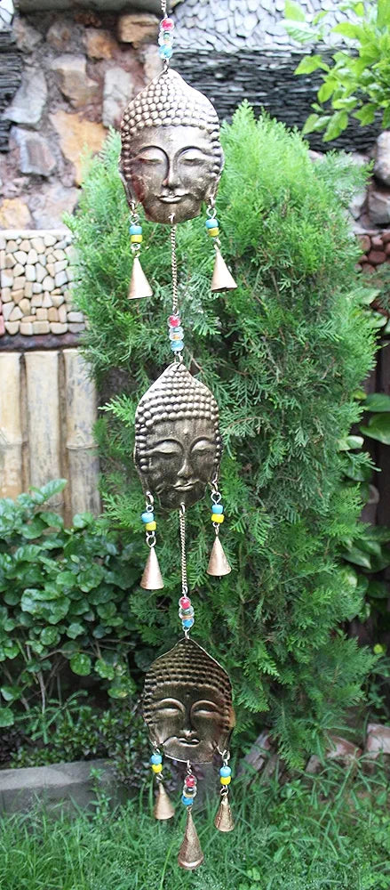 Duli Metal 3 Budha Windchime Feng Shui