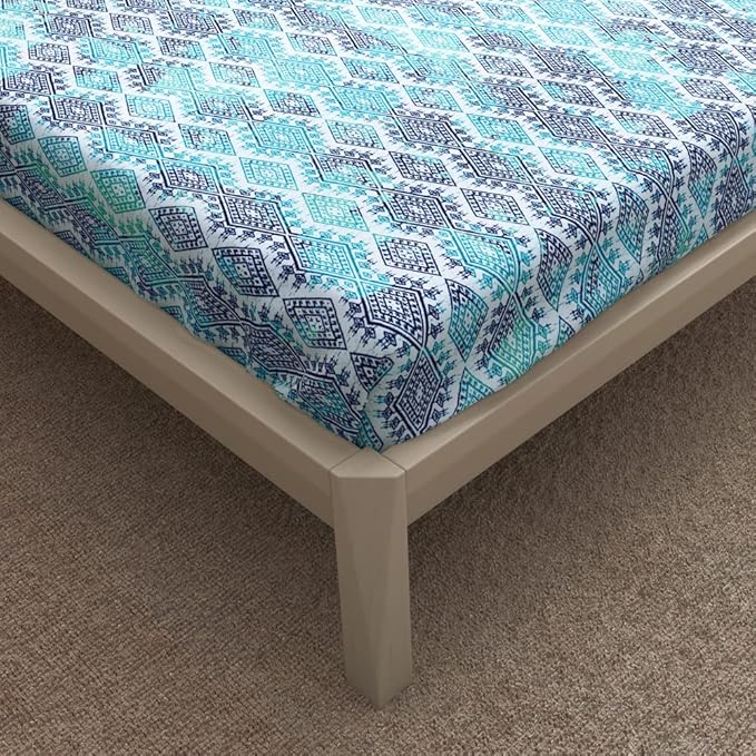 Wakefit Bedsheet For King Size Bedsheet King Size Bed Cotton 2 Pillow Covers Blue Colour