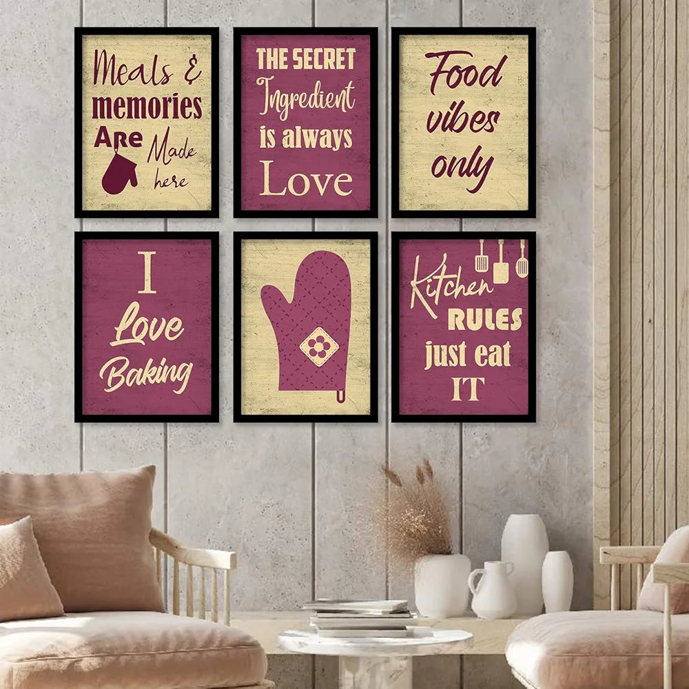 Kotart Restaurant Quotes Framed Posters for Kitchen Wall Decoration Kitchen 11