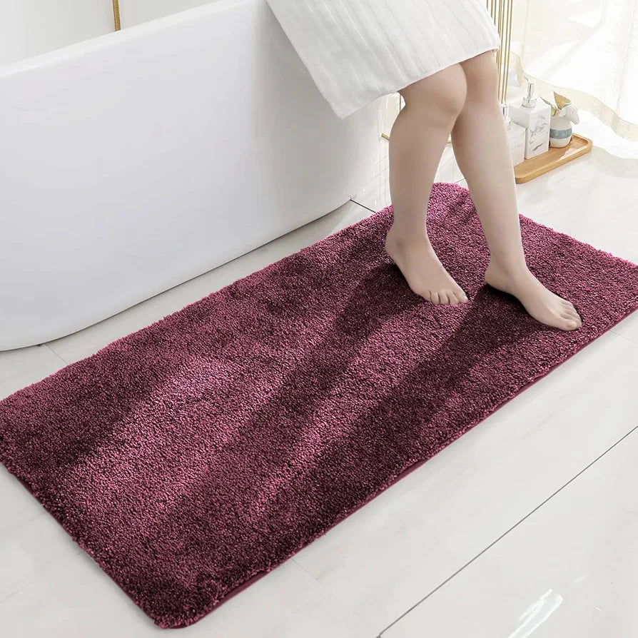 Luxe Home International Bathmat 2500 Gsm Microfiber Anti Skid Slip Colour Wine