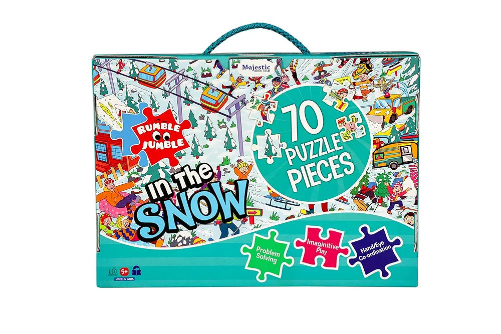 THE BOOK TREE in The Snow Fun and Educational Floor Puzzle by Majestic Book Club, Package Includes a Big Size Colouring Poster and Jigsaw Puzzle Packed in a Beautiful Box