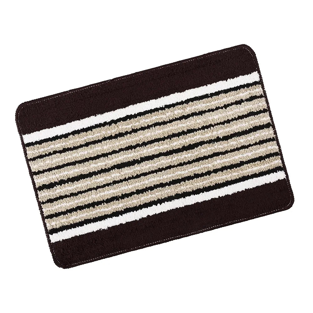 Kuber Industries Anti-Skid Water-Absorbent Door Mats for Home Micro New Wings Lining Brown