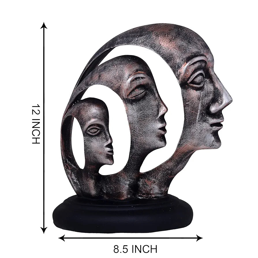 Zart Lady Ring Face Statue for Home Décor Showpiece Modern Art Lady Face