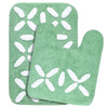 Saral Home Cotton Bathmat with Contour mat Colour Green