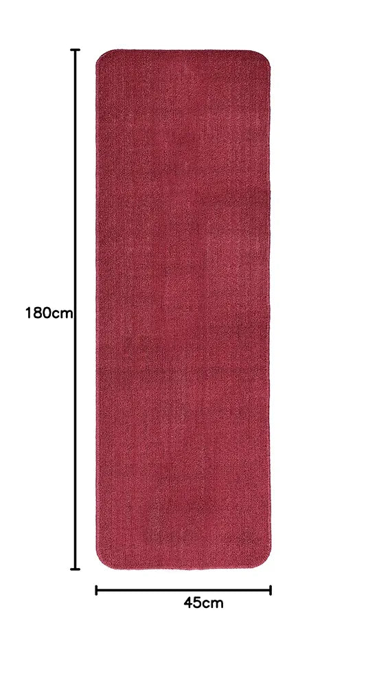 Saral Home Easy Living Maroon Polypropylene Anti Skid Runner