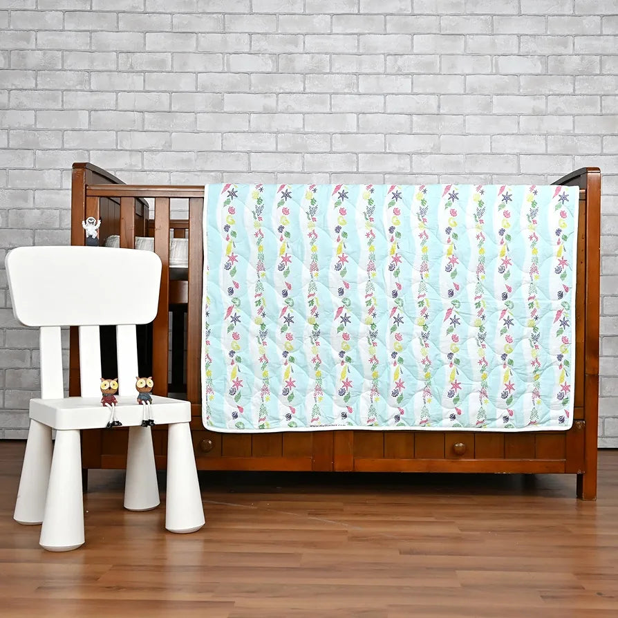 Divine Casa 120 GSM Cotton Single Kids Comforter Soft & Lightweight All-Season Blanket Colour Cosmic Sky