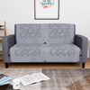 Kuber Industries Set of 4 Net Durable 2 Seater Sofa Covers for Living Room Self Net Hawaii Grey