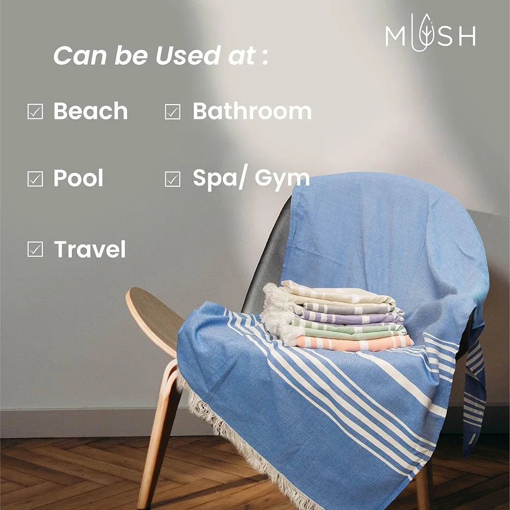 Mush Rayon Derived From Bamboo Large Bath Towel Ultra Soft Absorbent Light Weight