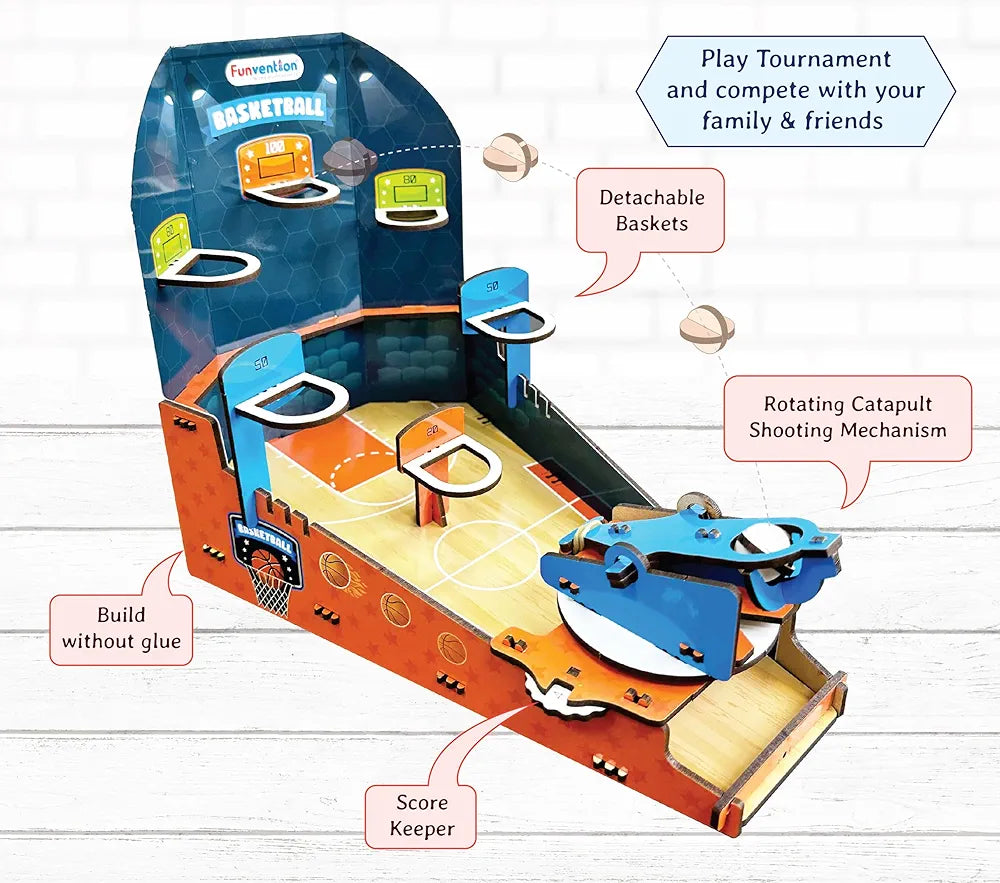 Funvention Basketball Mania DIY STEM Learning Toy for Kids