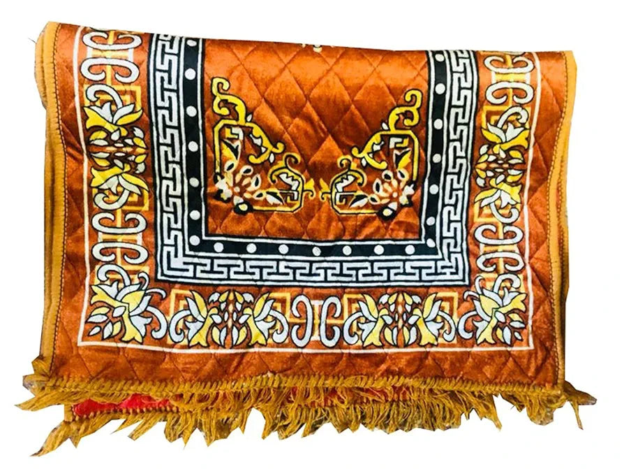Kuber Industries Bed Side Rectangular Runner Mattress Soft Velvet Material Colour Golden