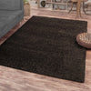 Ishro Home Premium Fuzzy Shag Carpet for Hall Rugs for Living Room Carpets for Living Room Colour Classic Brown