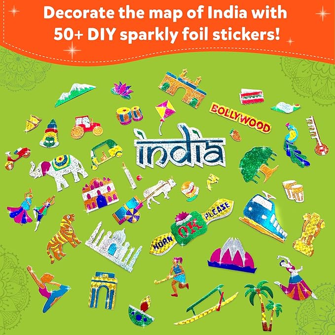 Skillmatics Art & Craft Activity Foil Fun Incredible India No Mess Art for Kids