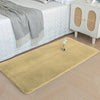 Luxe Home International Ruffle Bath Mat Rabbit Fur 1000 Gsm Bathroom Door Rectangular Foot Mats Rug 60X90 Cm Colour Gold
