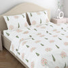 Haus & kinder Cotton Queen Size Bedsheet 1 Cotton Bed Sheet for Double Bed (90 X 100 Inches) with 2 Pillow Covers 186 TC | White Color