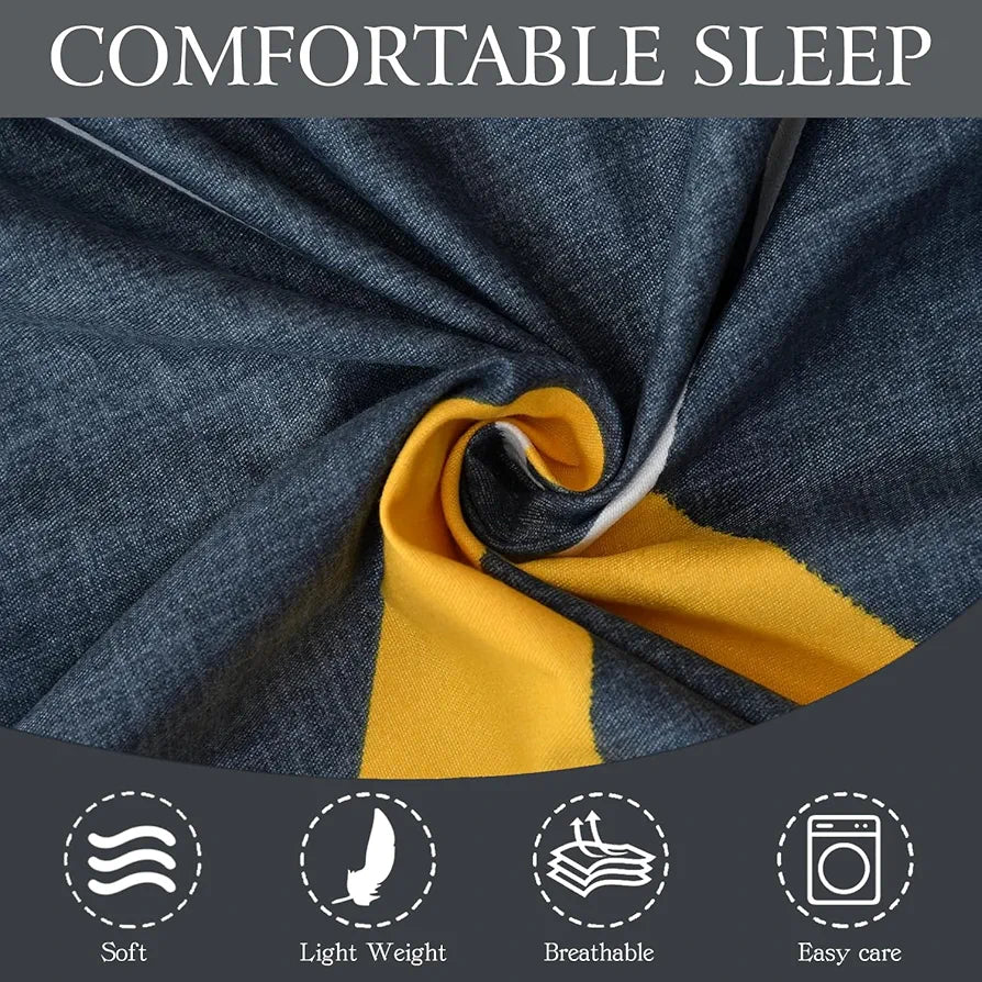 Fresh From Loom Microfiber King Size Double Printed Bedsheet Bed Sheets with 2 Pillow Covers 144 TC Slate Grey