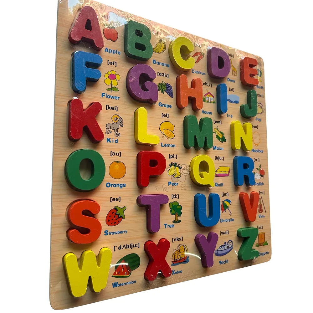 Trinkets & More ABC Capital Alphabet Letter Puzzles Game Board for Toddlers Kids Educational Learning Toys 2+Years 