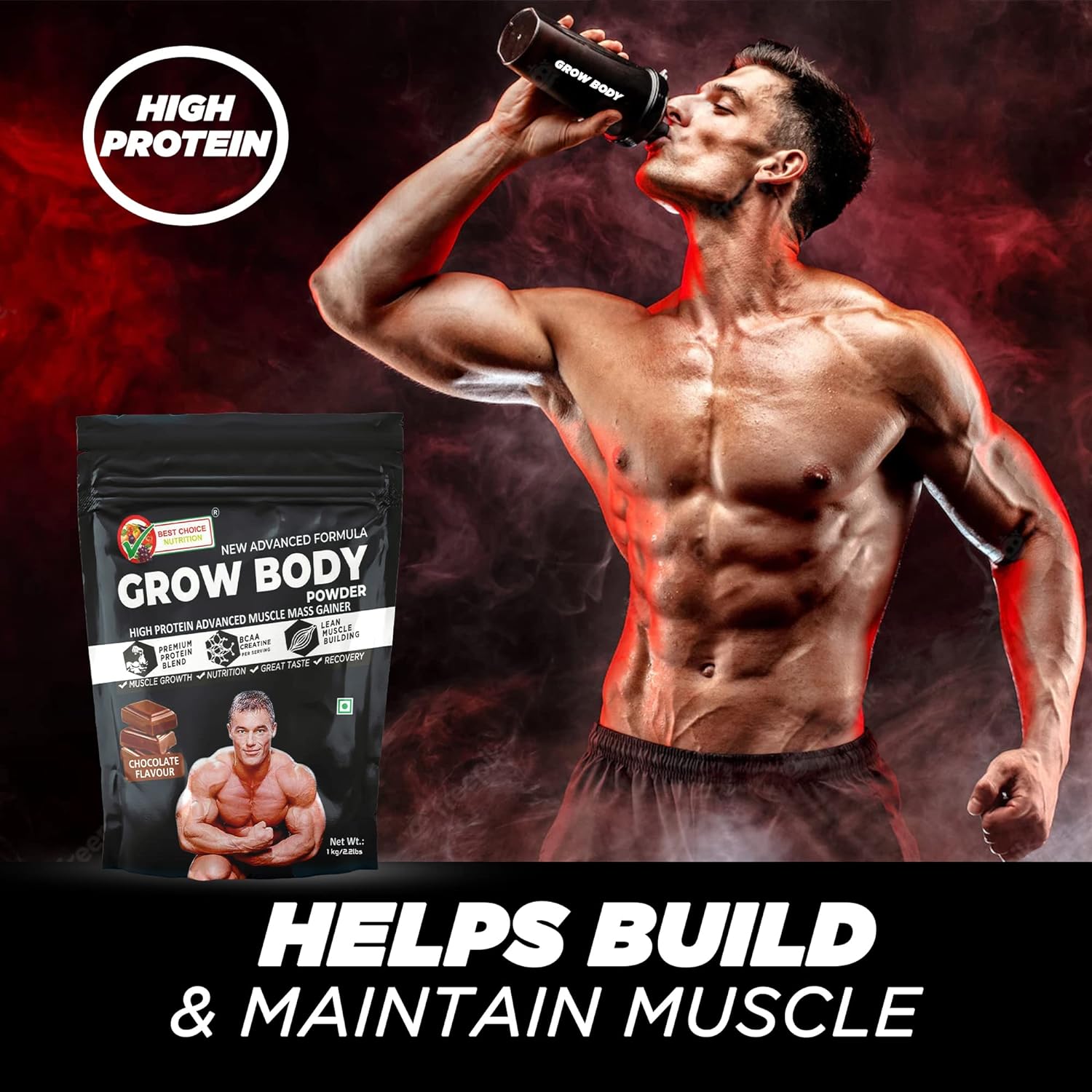 Best Choice Nutrition Grow Body Powder - 1 kg