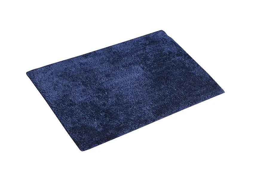 Aerohaven Glorious Super Soft Microfiber Solid Anti Slip Stone Wash Bathmat Navy Colour