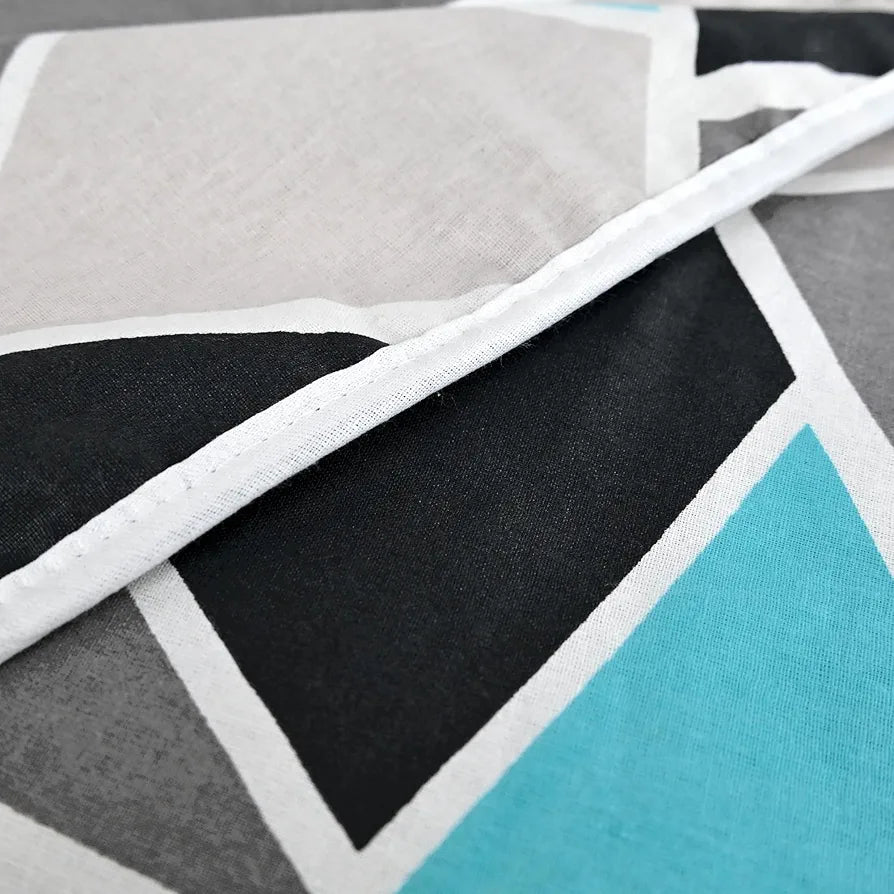 Divine Casa 120 TC 100% Cotton Toddler Baby Blanket Skin-Friendly Swaddle Dohar for 0-4 Years Colour Grey & Blue and Black