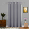 Kuber Industries Stylish Door Curtains for Living Room & Bedroom Web Net Grey Colour