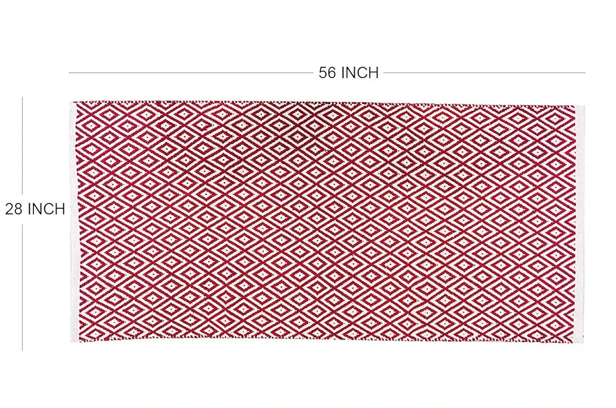 The Home Talk Weaved Cotton Carpets Contemporary Decorators Area 70 X 140 cm Rugs Pink