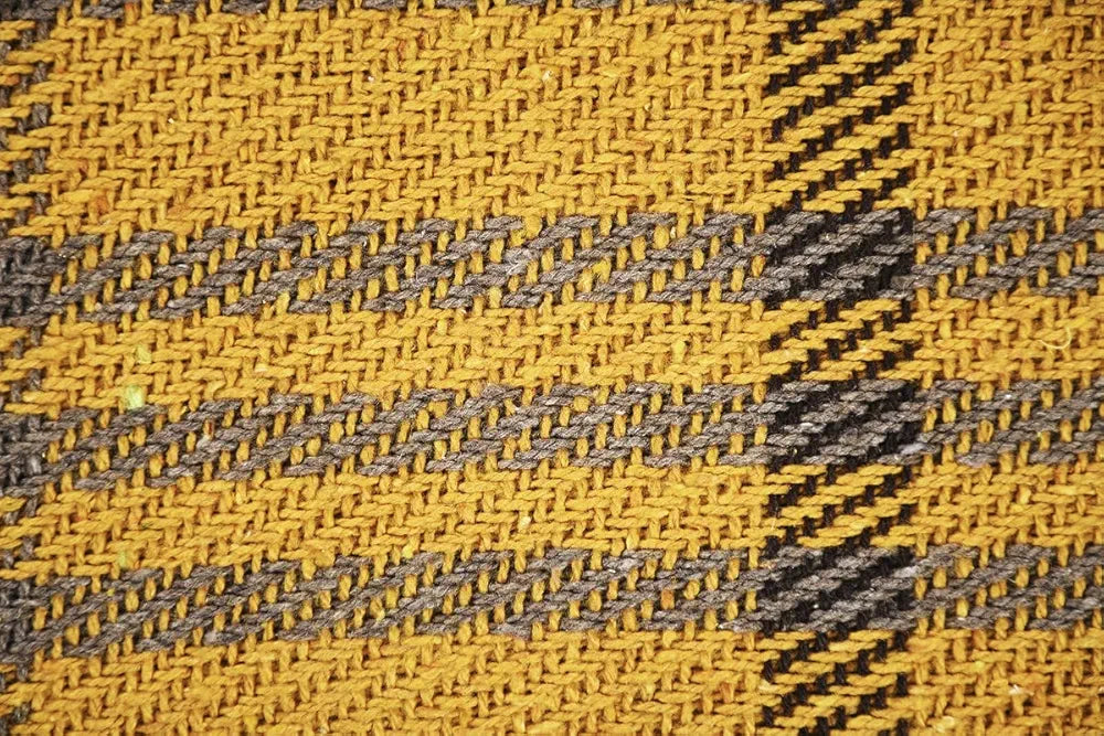 Sashaa World Soft Check Throw Blanket Colour Mustard