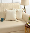 Sashaa World 100% Cotton Cushion Covers Colour White With Tassels/decorative Throw Pillow( Set Of 2)