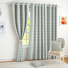 Story@Home Azurio Room Darkening Curtain Door 7 Feet Long 1 Piece Hexagon Hive Print Grey
