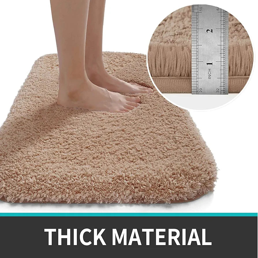 Luxe Home Bath Mat Super Soft Non Slip Vegas Mats for Bathroom Colour Rust