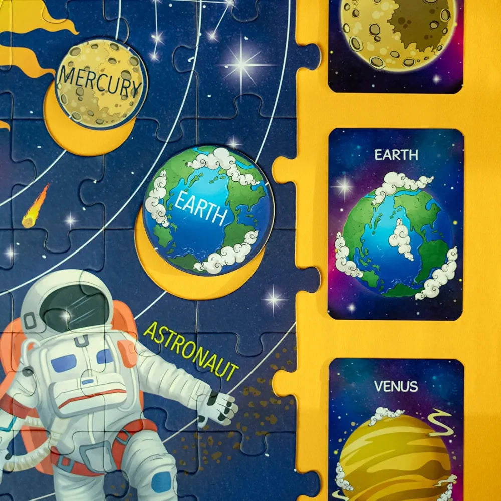 The Book Tree My Solar System Puzzle for Kids – 80 Puzzle Pieces & 25 Double-Sided Flashcards | Fun & Educational Space Toy for Kids Ages 5+ | Learning Aid for Boys & Girls